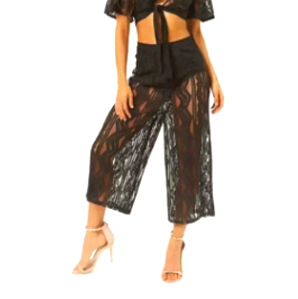 Sheer Lace Culottes